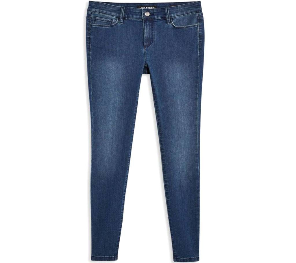 Comfortable Ladies Deep Blue Denim Skinny Pant 