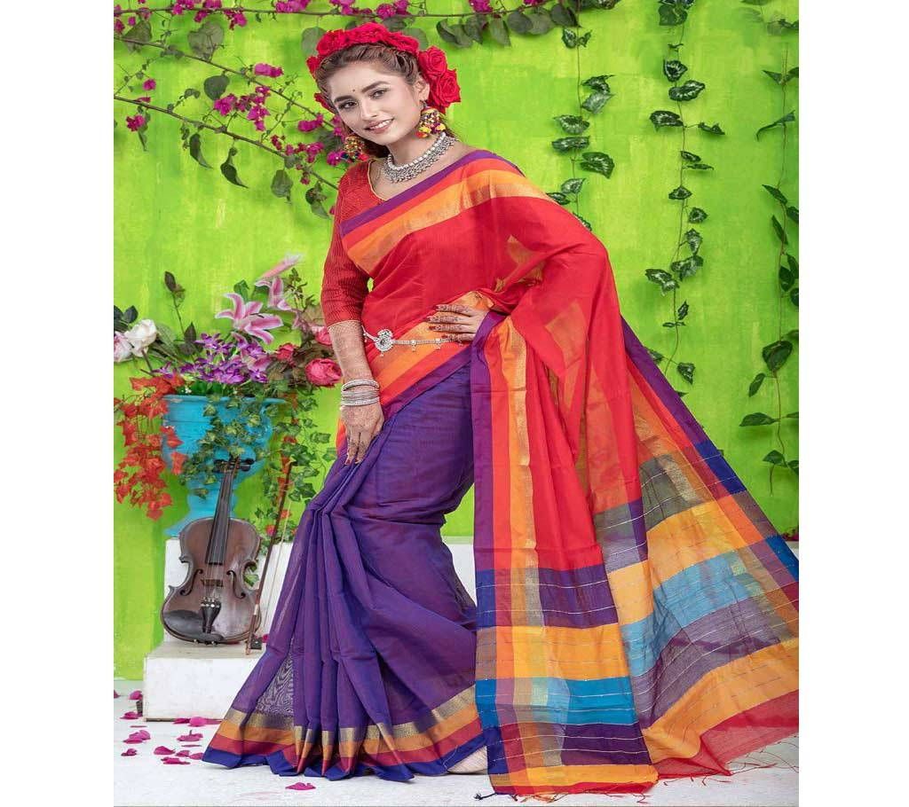 Half silk chumki  sharee with blouse piece 