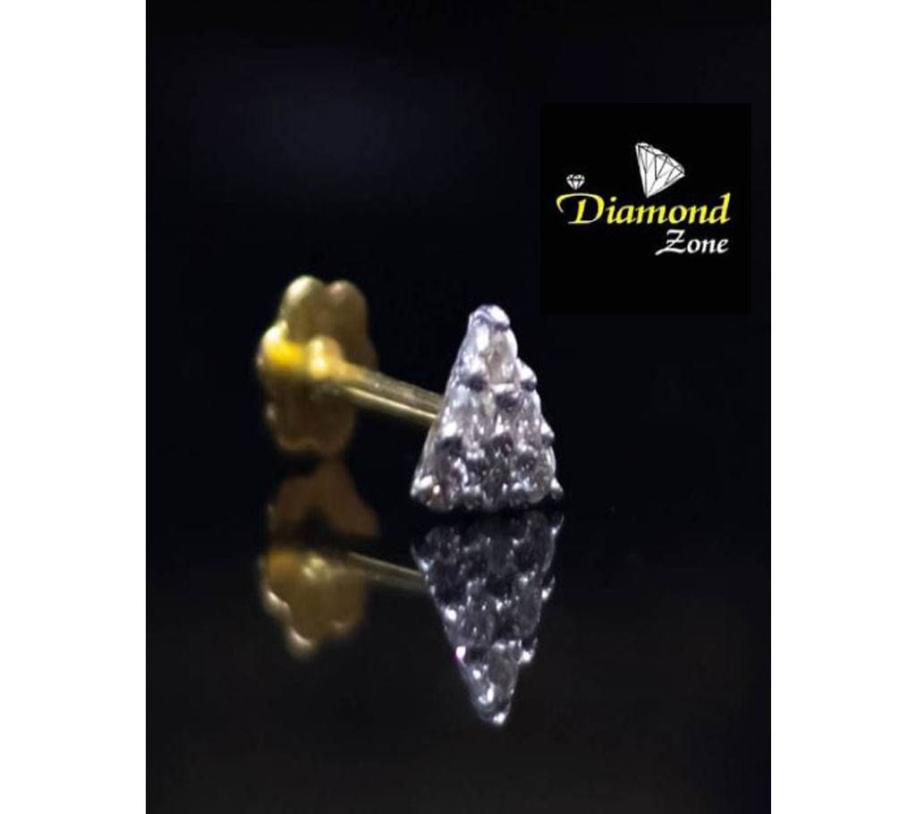 Triangle Shape Diamond Nose Pin