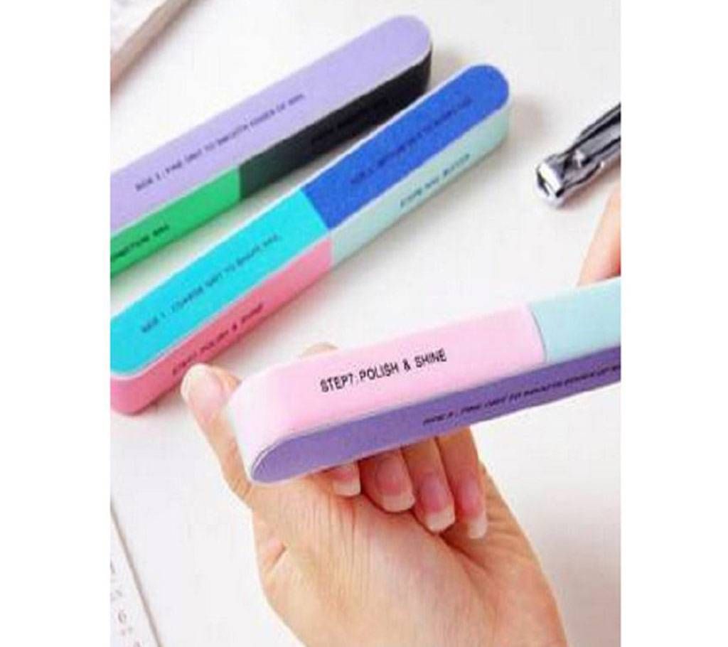 1 pcs Nail Shiner Nail Polish Clean Brighting Finger Nail files Printing Nail File Sanding Sand Six-sided Polishing File Nail Tool