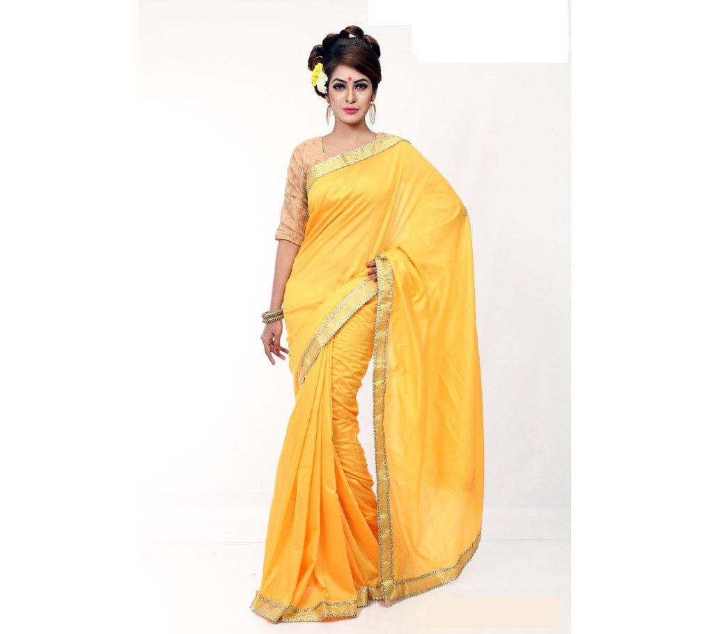 Yellow Hand Loom Cotton Sharee