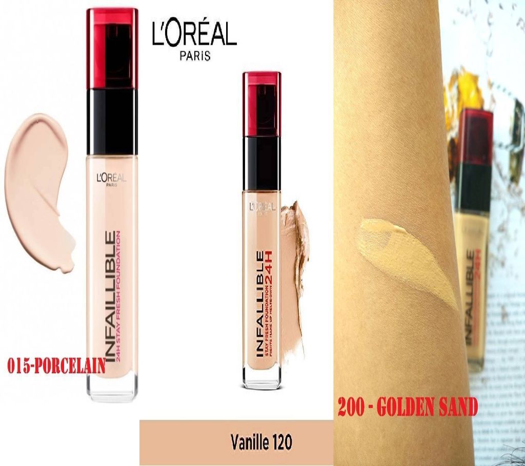 Loreal Infalliable Stay Fresh Foundation, Vanilla-120, 30ml (UK imported product)