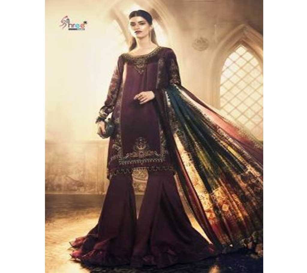 Maria.B. Silk Collection Unstitched Cotton 3Pcs- 1016