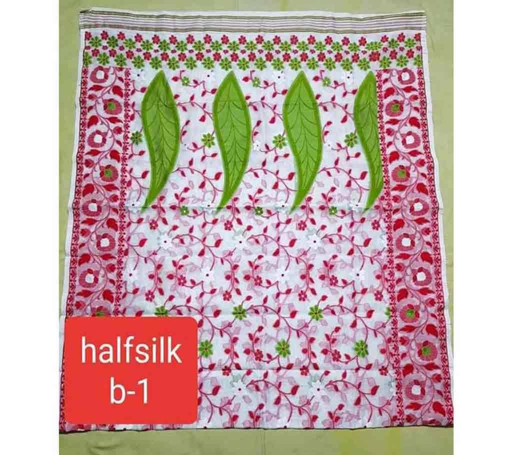 Mix Color Half Silk Saree -1
