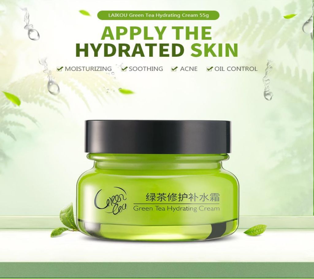 LAIKOU Green Tea Hydrating Whitening Face Cream - 55gm