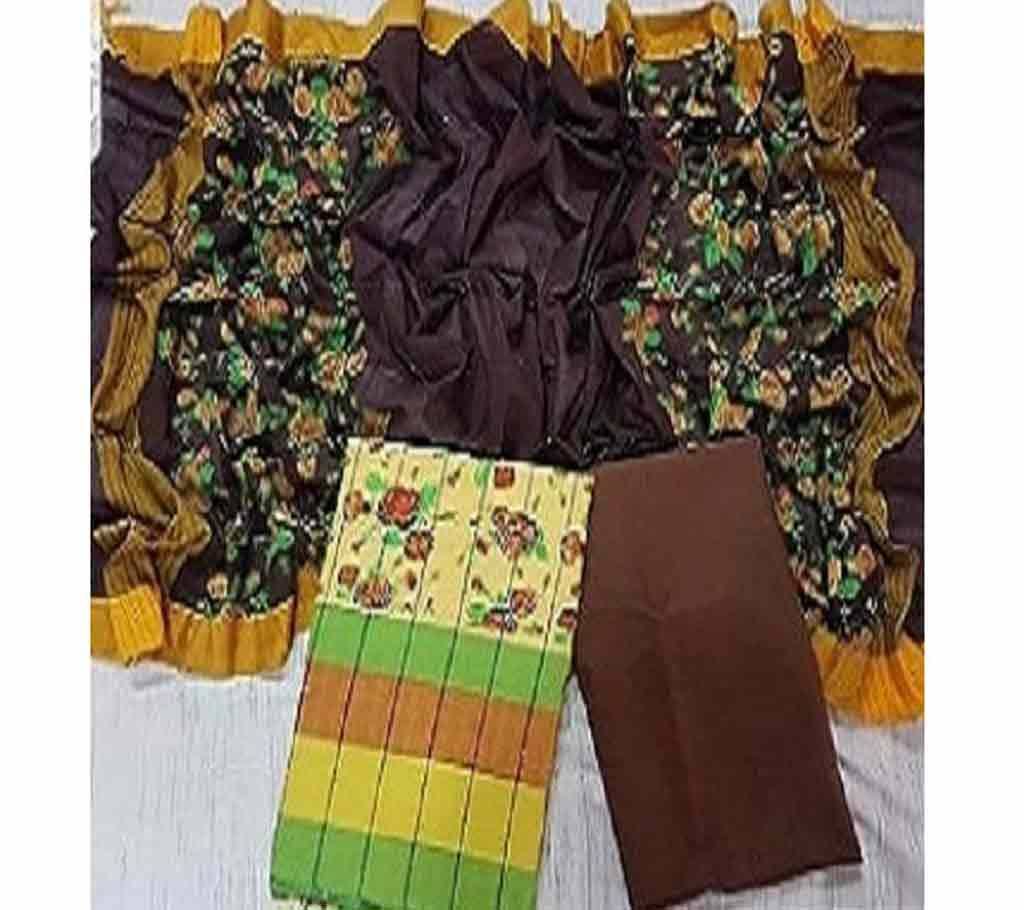 Handloom Tat Chomki Cotton Shalwar Kameez For women [3pcs]-15