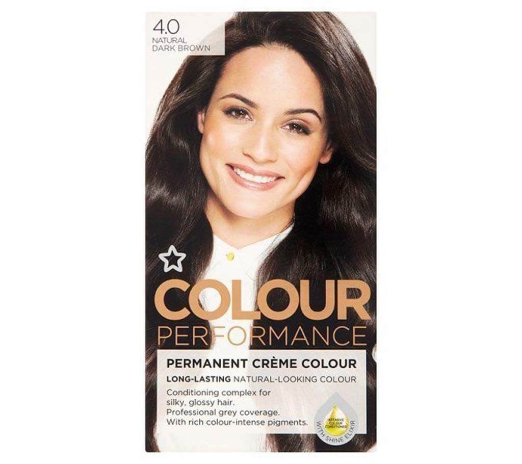 Superdrug Performance Natural Dark Brown 4 Hair Color