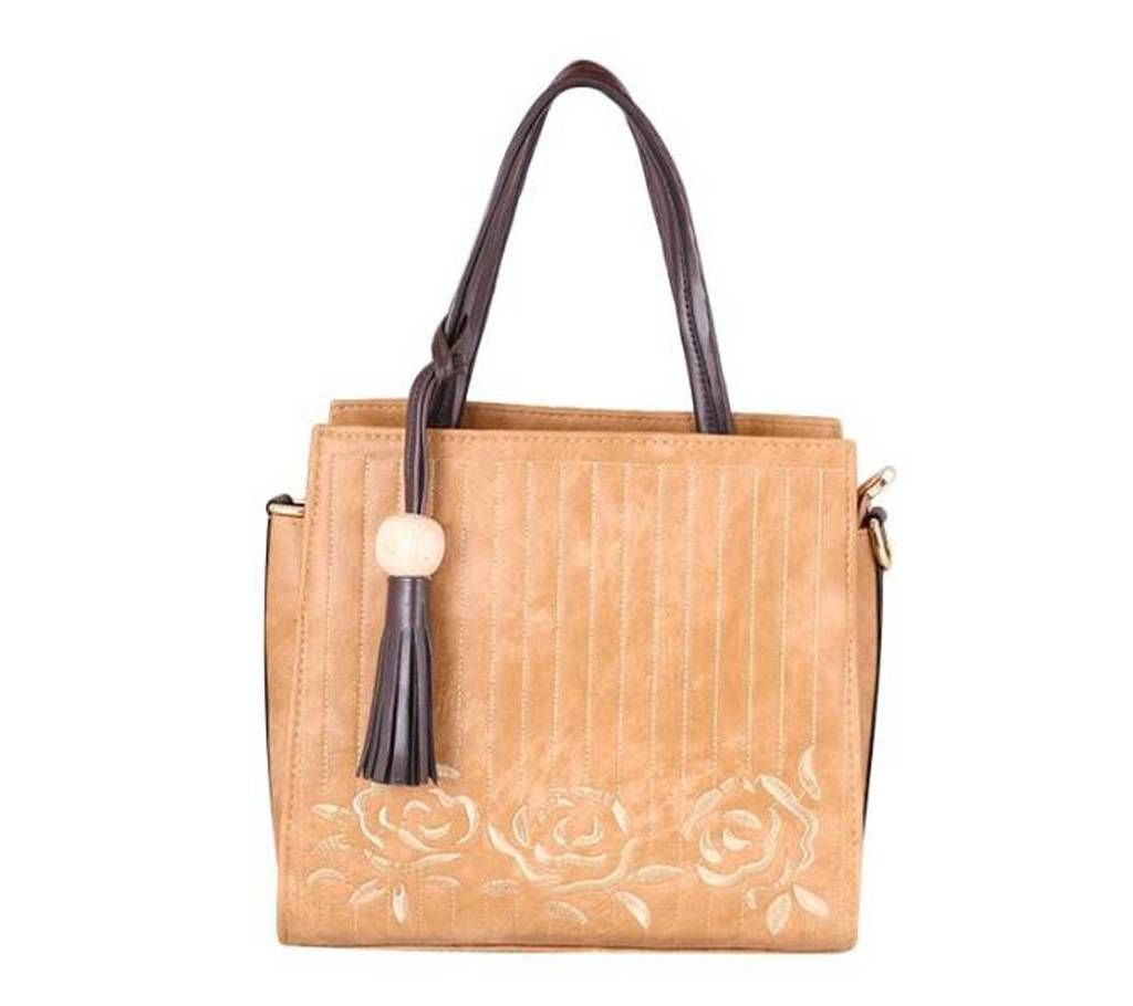 Sandy Brown Artificial Leather Shoulder Bag