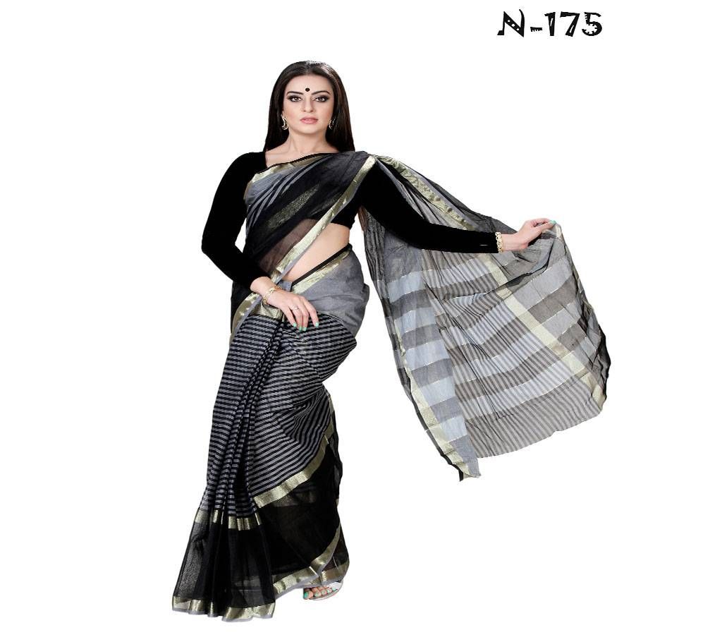 Black Cotton Sharee