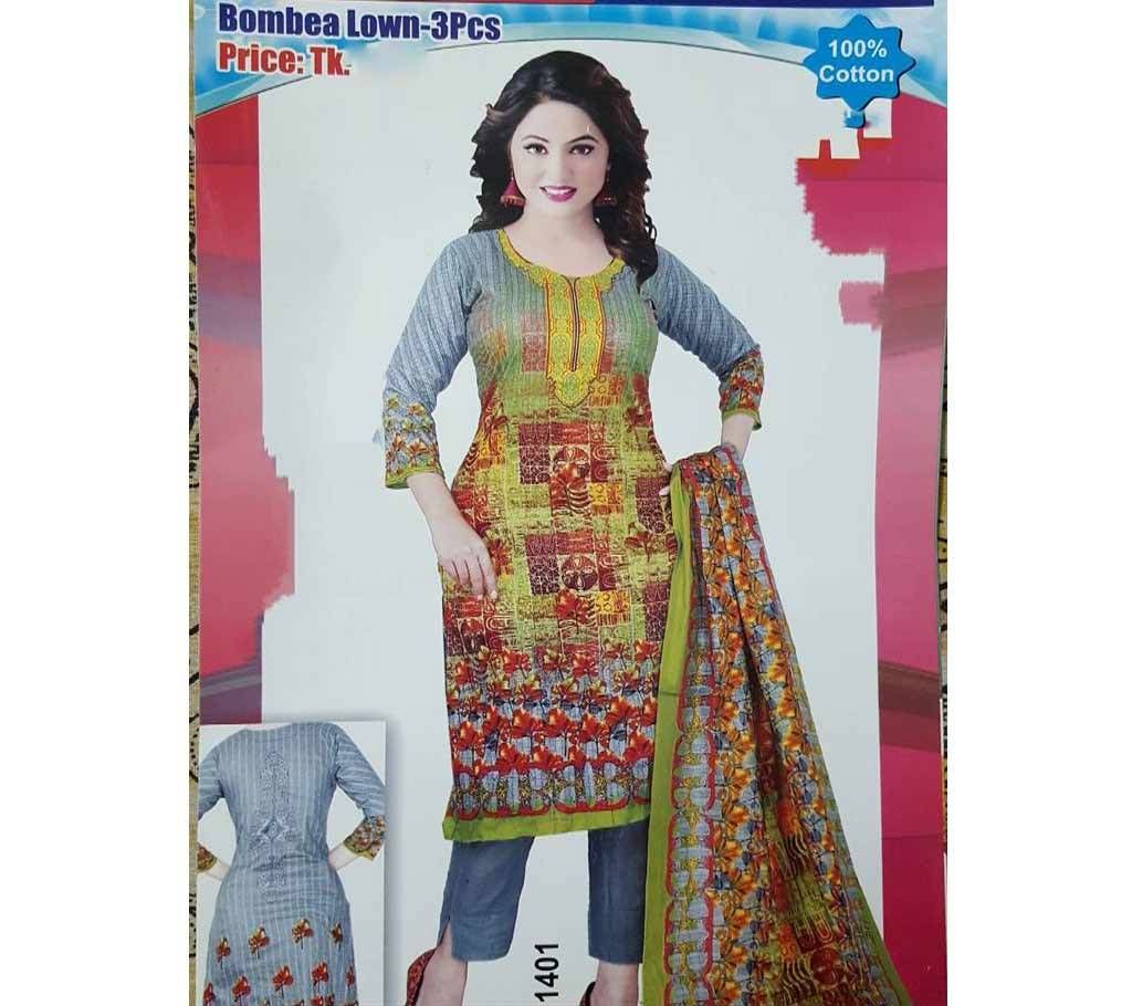Aruna 100% cotton Unstitched 3pcs