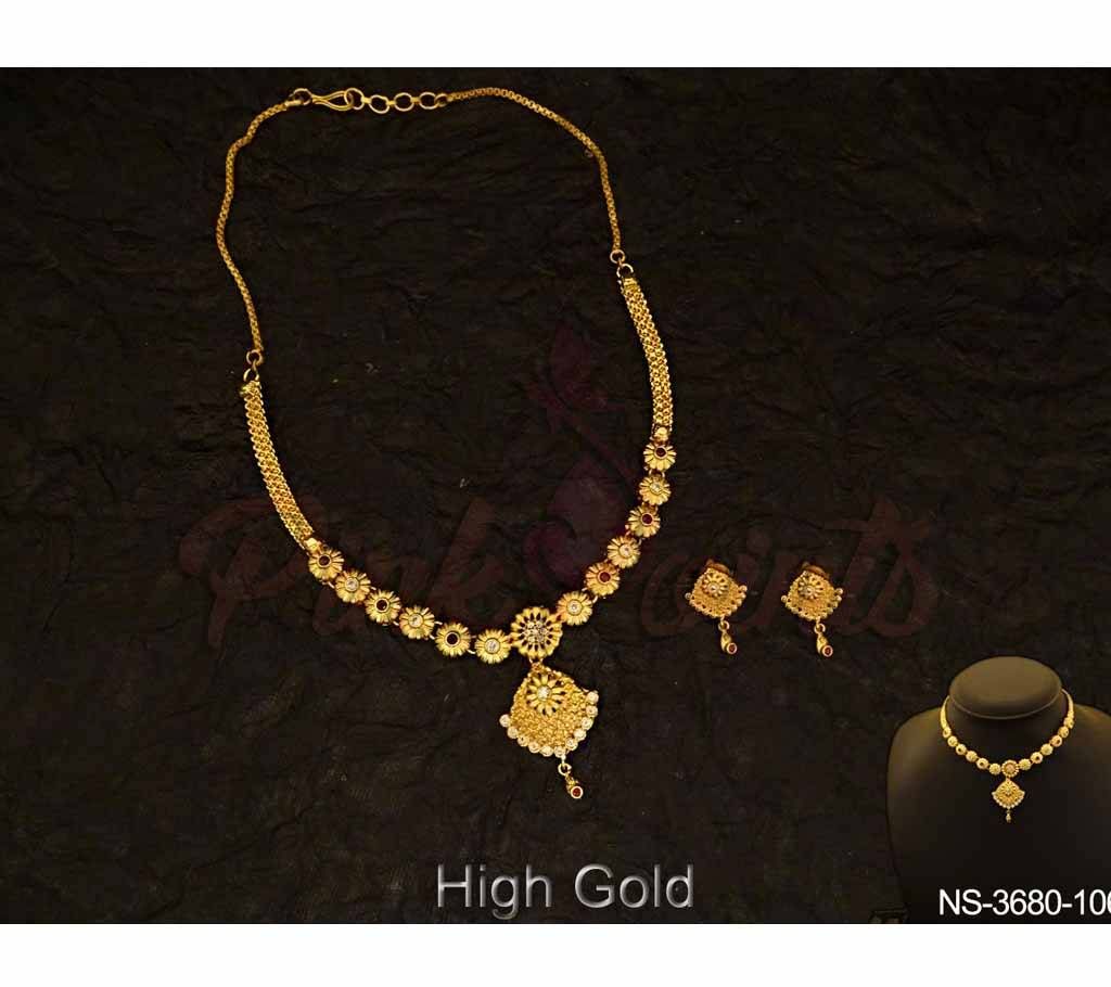 MULTI FLOWER SHAPE AD NECKLACE (by Pink Point - NS-3680-106)