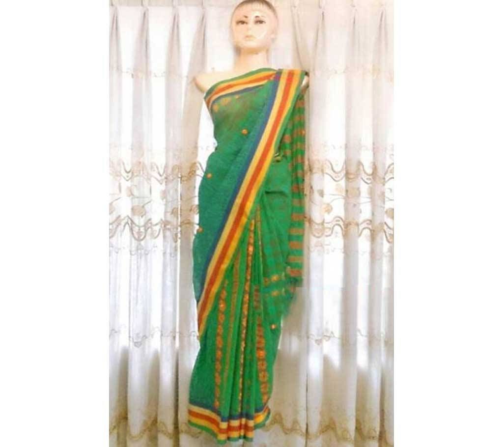Block & hand paint soft cotton sharee 