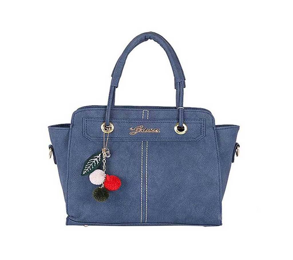 Blue Leather Hand Bag for Women