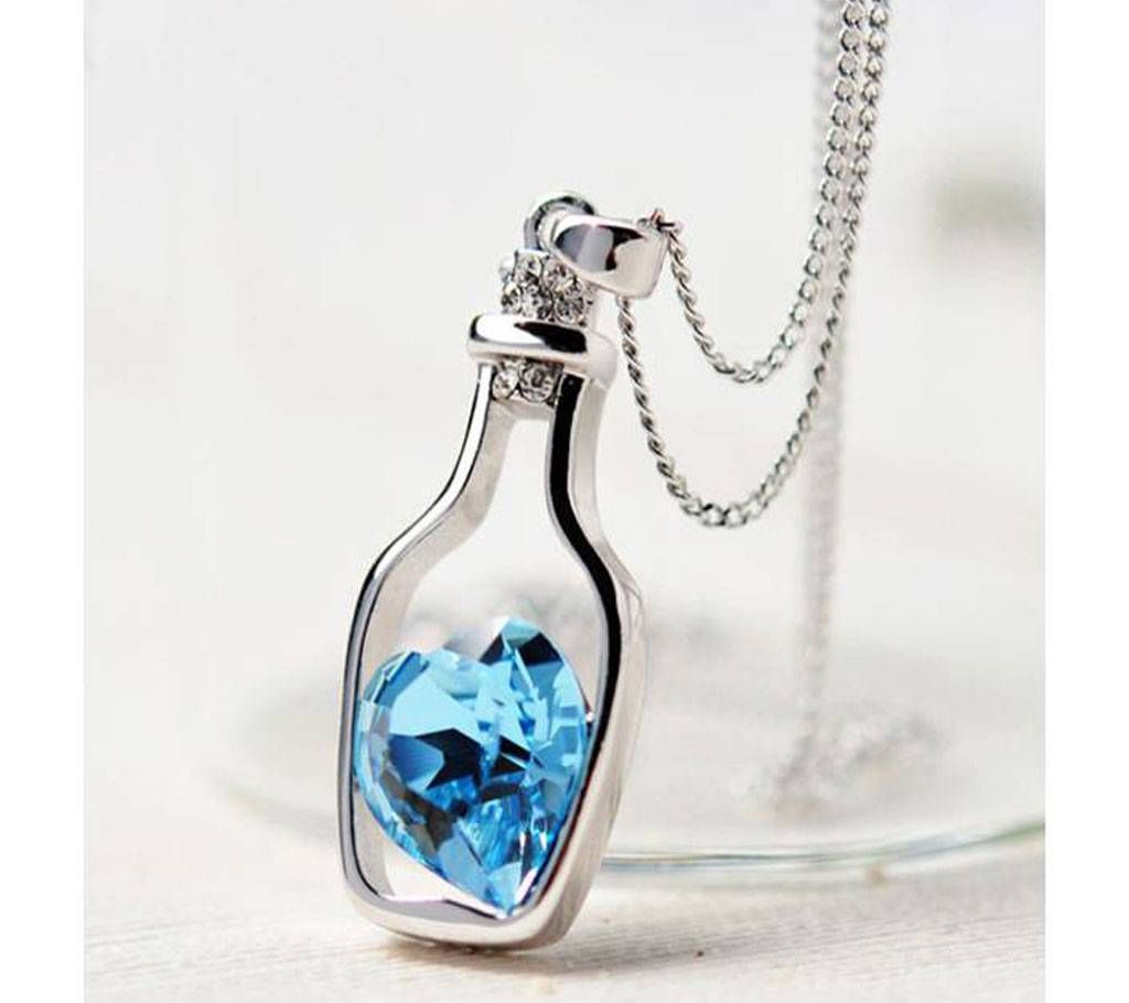 Fashion Love Drift Bottles Crystal Chain Pendants