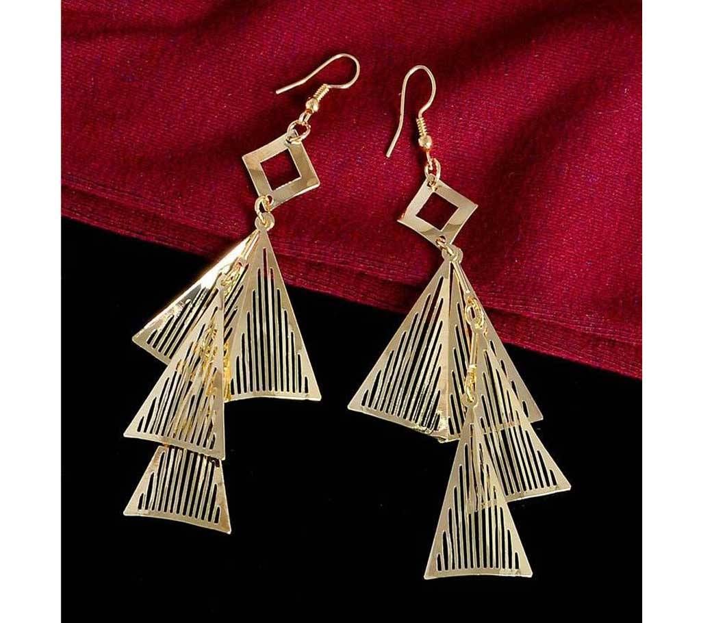 SHUANGR High Quality Gold Color Women Fashion Dangle Earrings