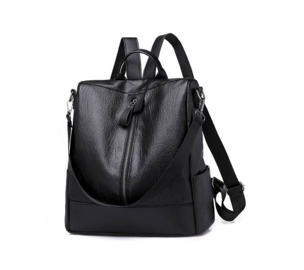 Women Exclusive Design New Backpack and Handbag (Black)