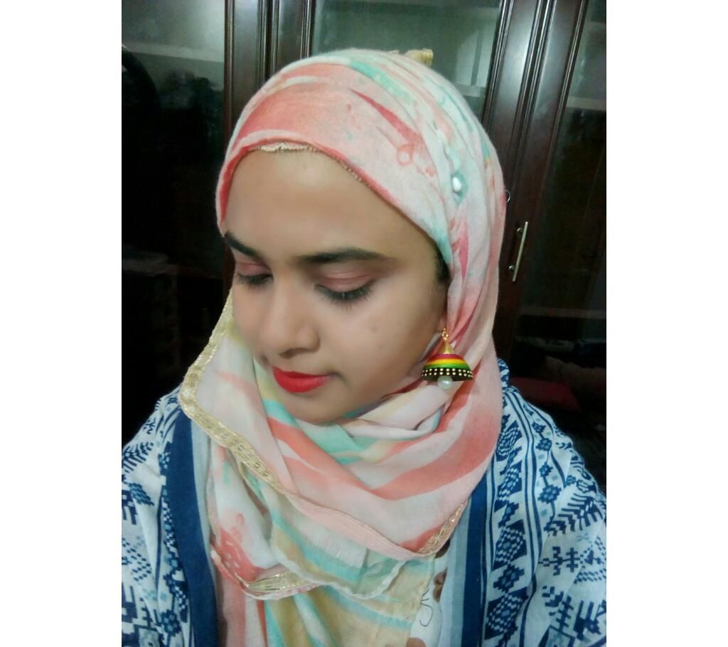 stone setting thread earring 