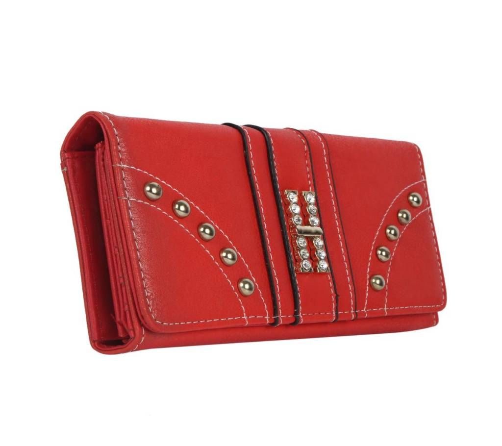 Diamond Designed Red Clutch for Women