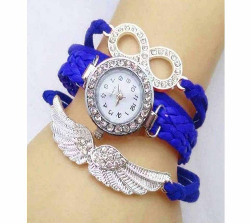 Bird Bracelet Analog Watch For Women - blue 