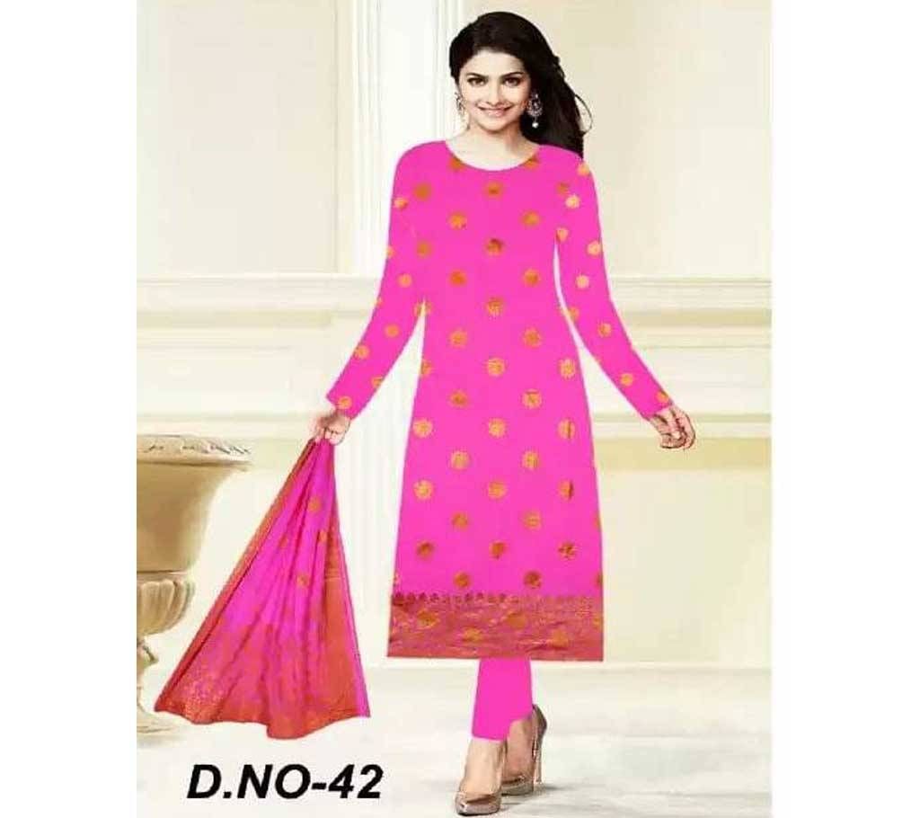 Un-stitched Rajdhani Voyel Cotton Skin print Salwar kameez St block-931 - Copy