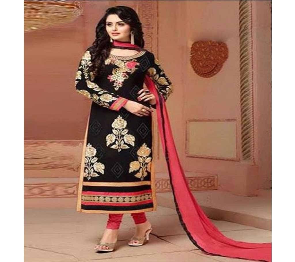 Unstitched block printed Rajdhani voyel cotton Salwar Kameez stblock-304