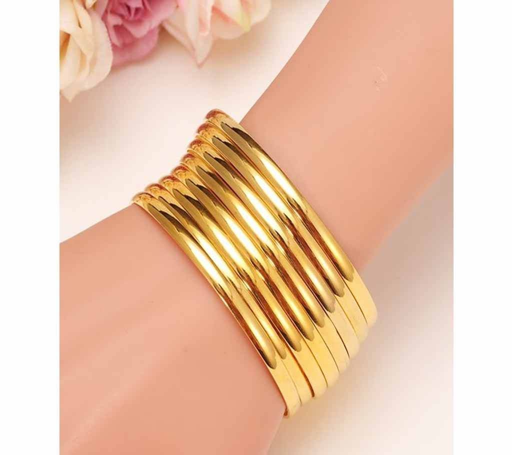IPG Gold Plated Round plain wide bangles Churee.
