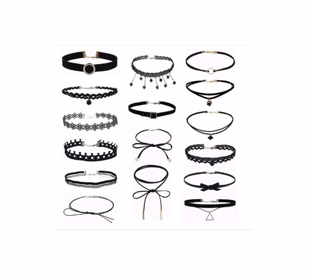 15pcs Charm Choker Necklace sets