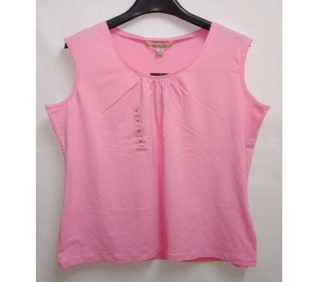 Ladies Casual Sleeveless Cut Out Printed Top Tank