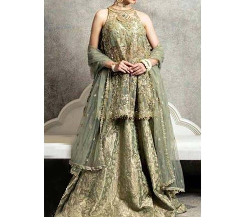 Unstitched Embroidery Pakistani Three-Piece (Copy)