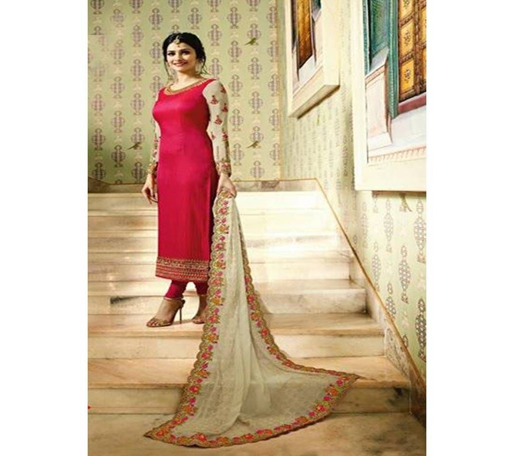 Unstitched Computer Emboidery - Indian Weightless Georgette Three Piece