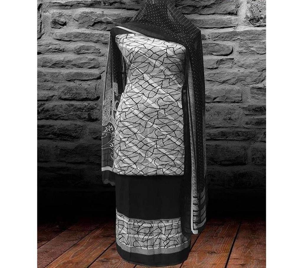 Unstriched Regular Cotton Three Piece