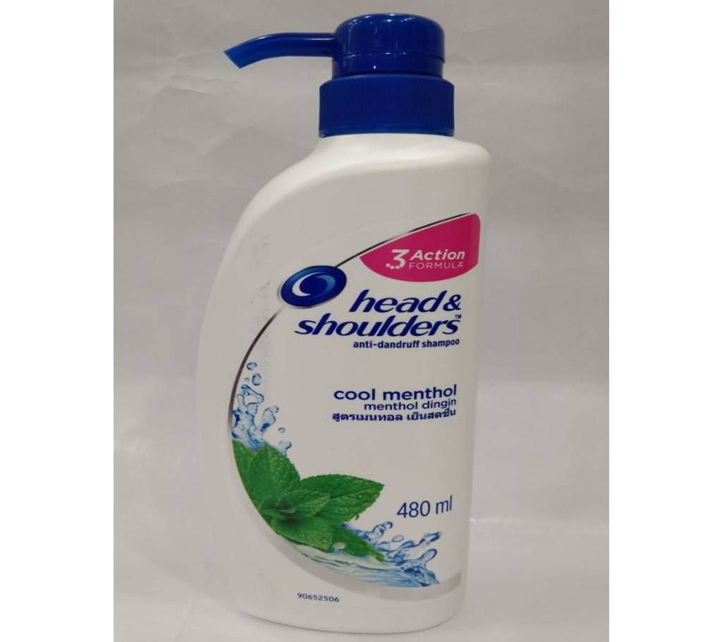Head & shoulders anti - dandruff cool menthol shampoo 480 ml thailand