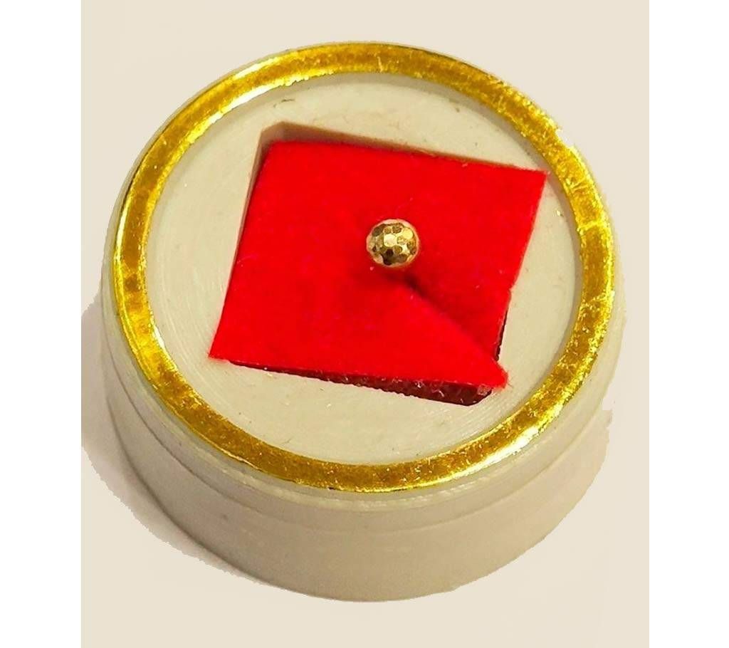 18k Gold Nose Pin-Round