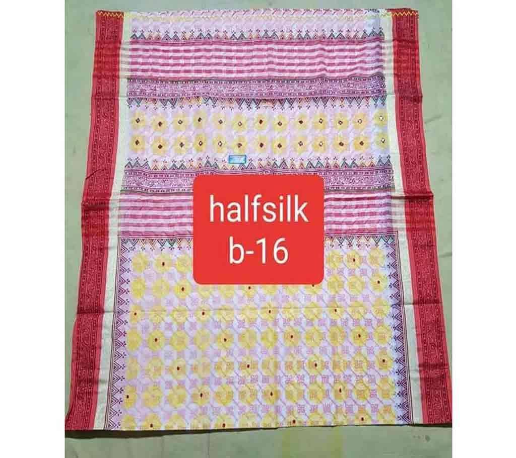 Mix Color Half Silk Saree b-16