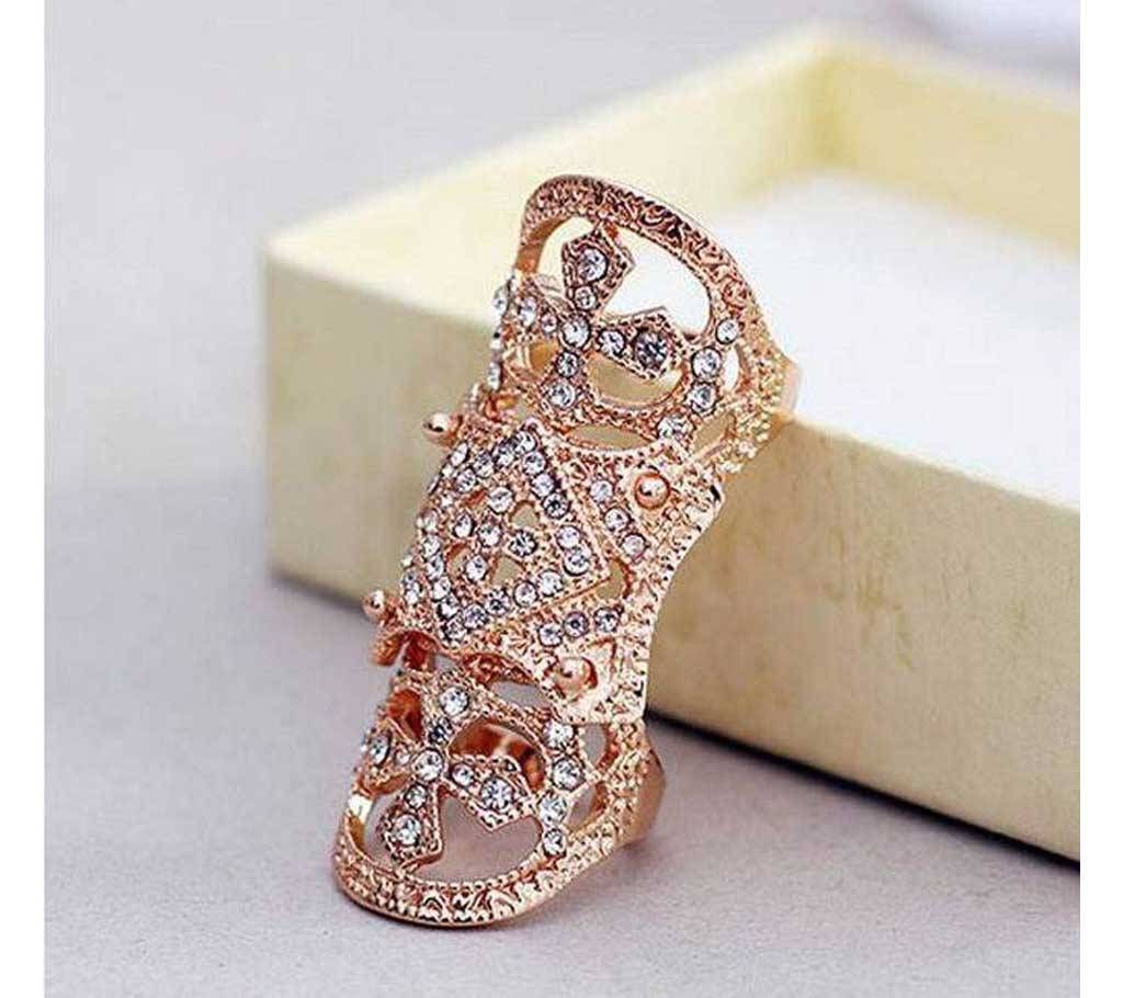 Rhinestone setting Finger Ring