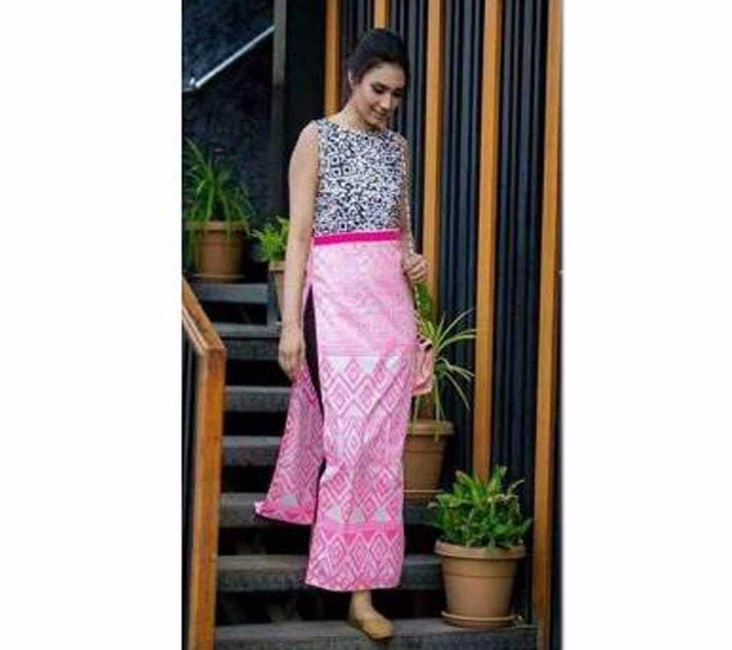 Unstitched Block Cotton Three-pcs