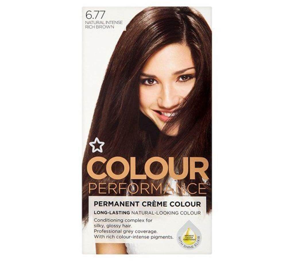 Superdrug Performance Natural Intense Rich Brown 6.77 Hair Color