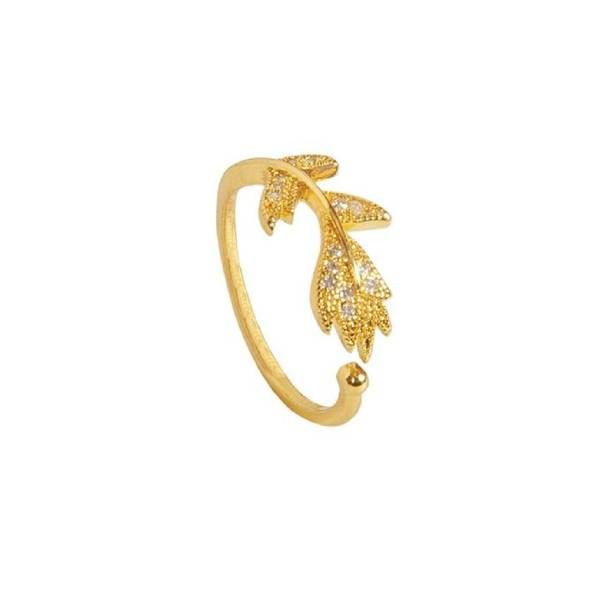 Golden Gold Plated Finger Ring For Women
