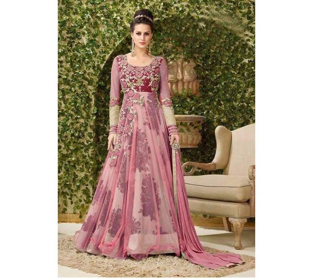 Unstitched Georgette Embroidery Three Pieces