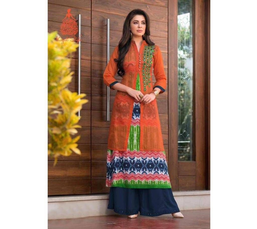 Multicolor ladies readymade long kurti