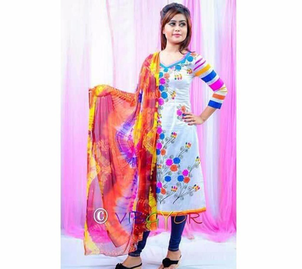 Unstitched cotton three piece (Copy)