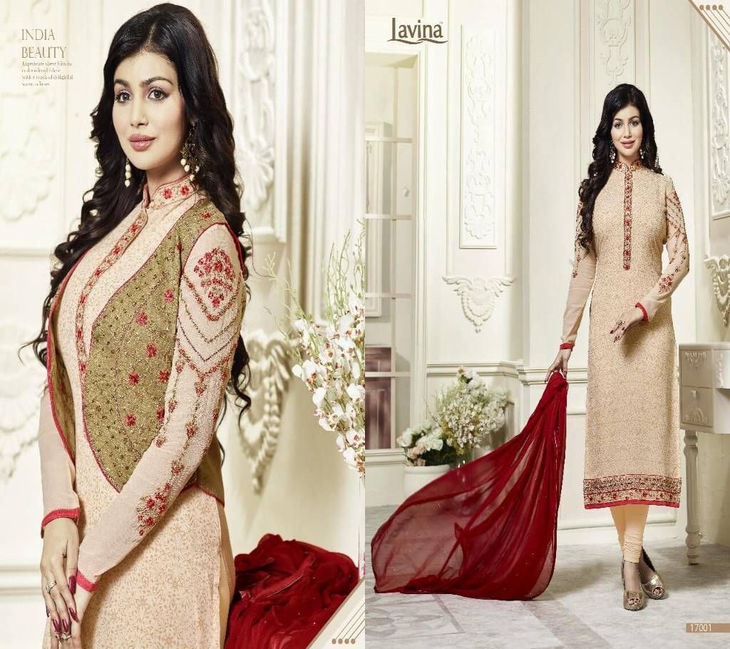 Georgette koti style three piece 