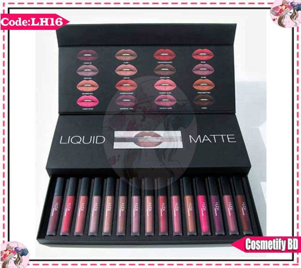 Huda Lipstick Full Box 16 pieces set (china)
