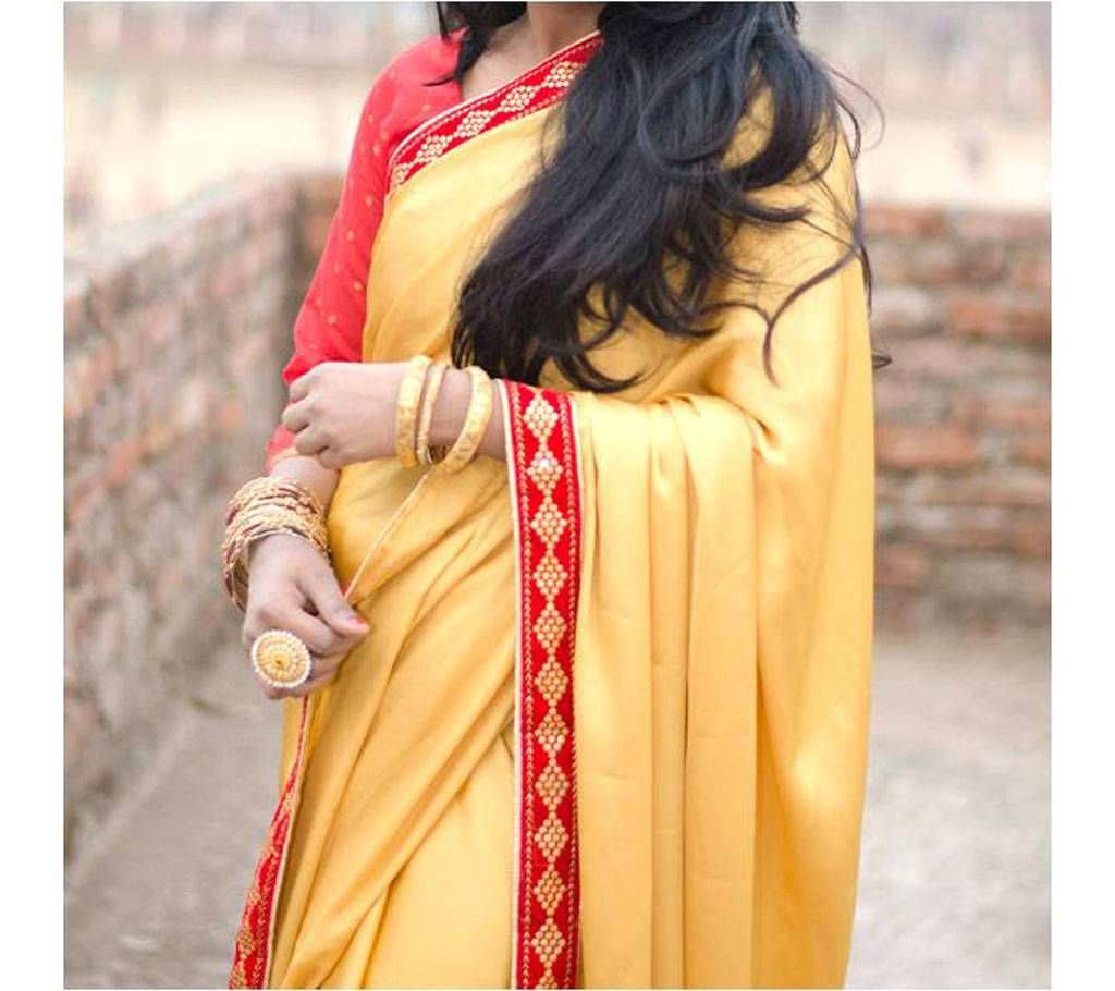 Designer Silk Sari With Blouse Piece