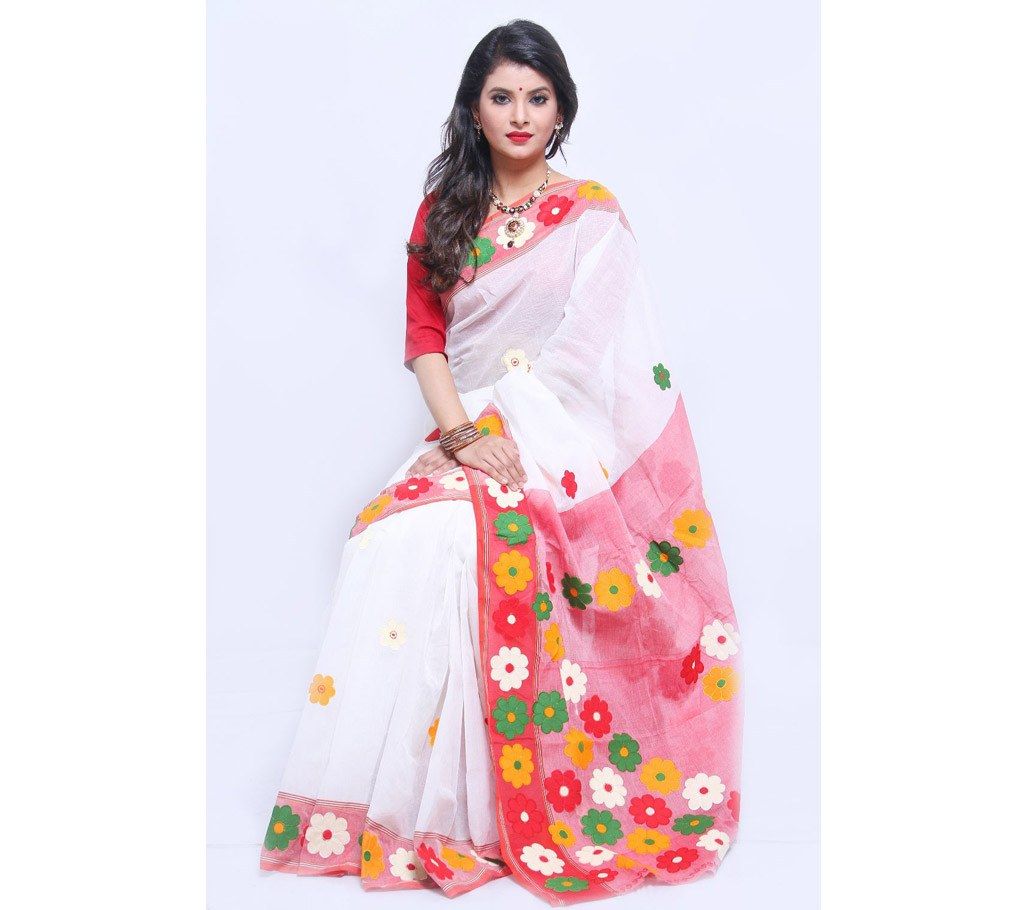 Pure Cotton Hand Embroidery Saree 