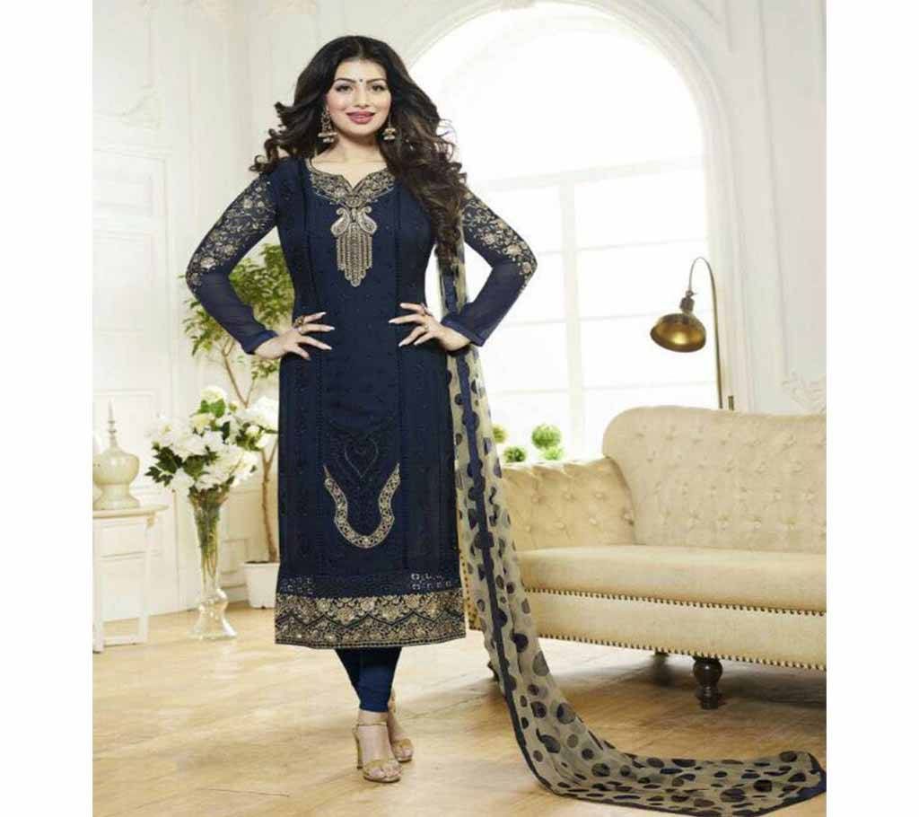Indian Unstitched Designer Georgette Embroidery Four Piece