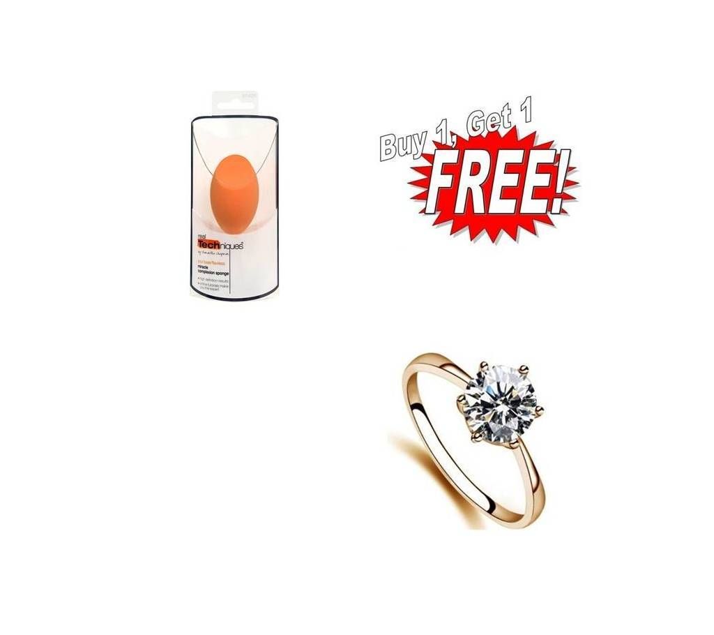 Buy One Foundation Blender Sponge & Get One Finger Ring Free