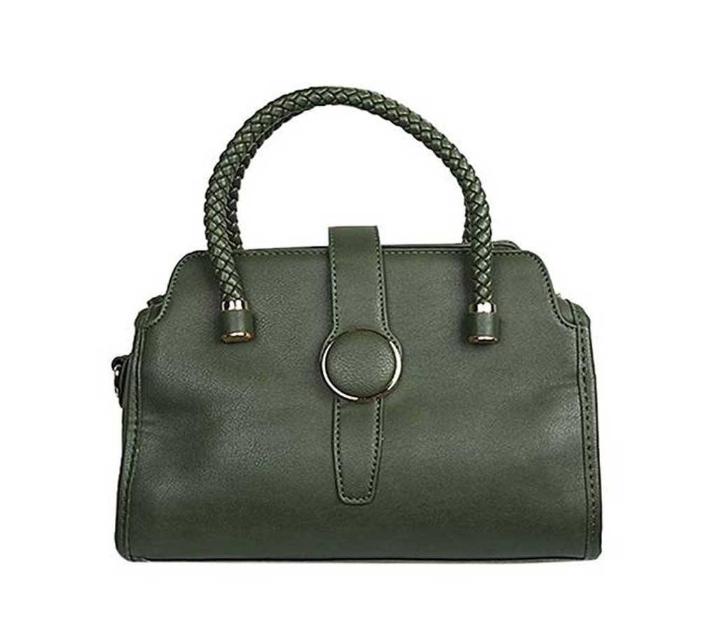 Olive PU Leather Hand Bag for Women
