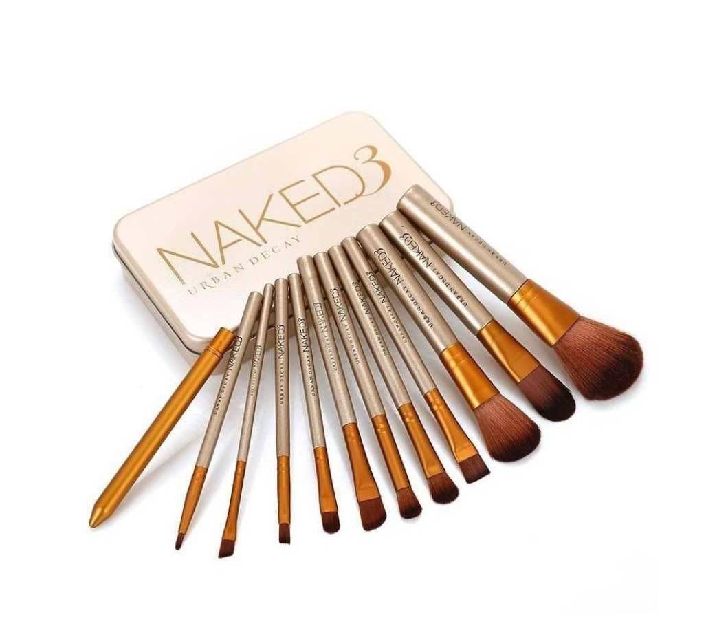 Naked3 Makeup Brush Set  (Pack of 12) UK