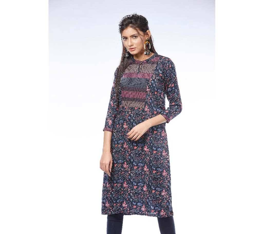 Navy Multi Printed Kurti